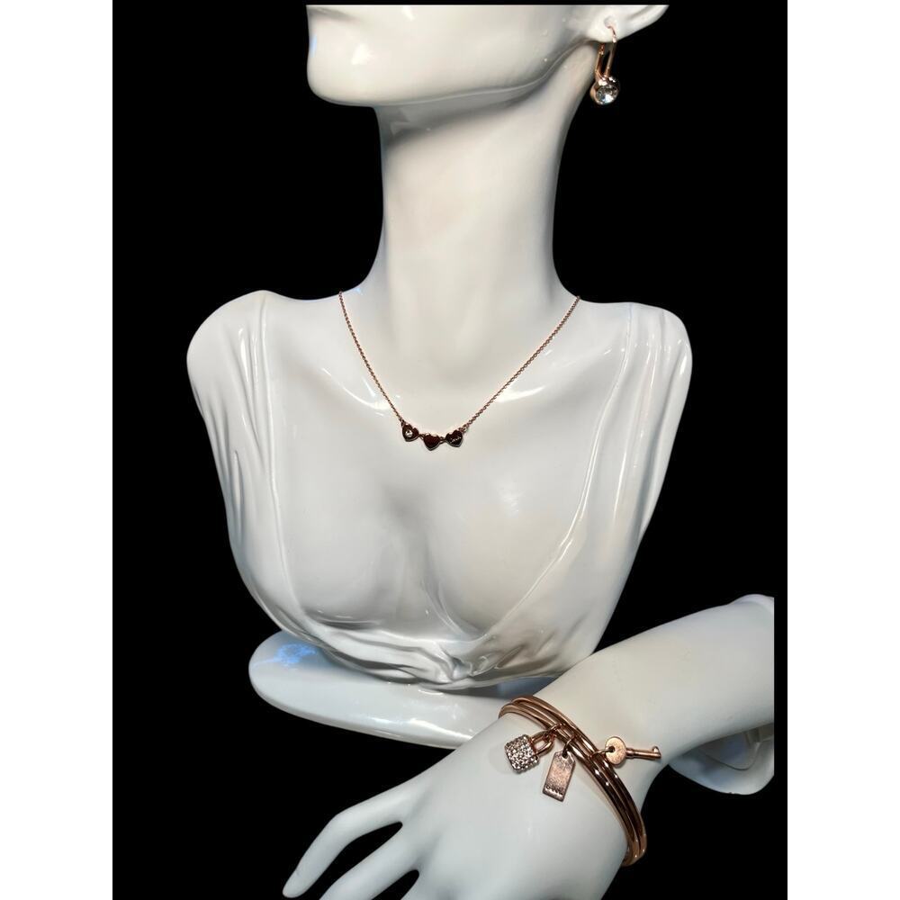Coach Rose Gold Pavé Crystal Jewelry Set